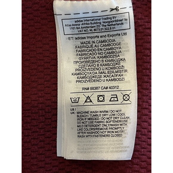 Adidas Climawarm Burgundy NWOT Hoodie Pullover Sweatshirt Mens Sz L DH9012 - Picture 7 of 8